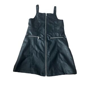 Sincerely Jules Girls Croc Black Faux Leather Dress, Size 12